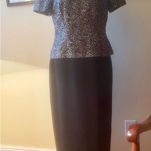 Elegant tea-length cocktail dress from Talbots, size 8